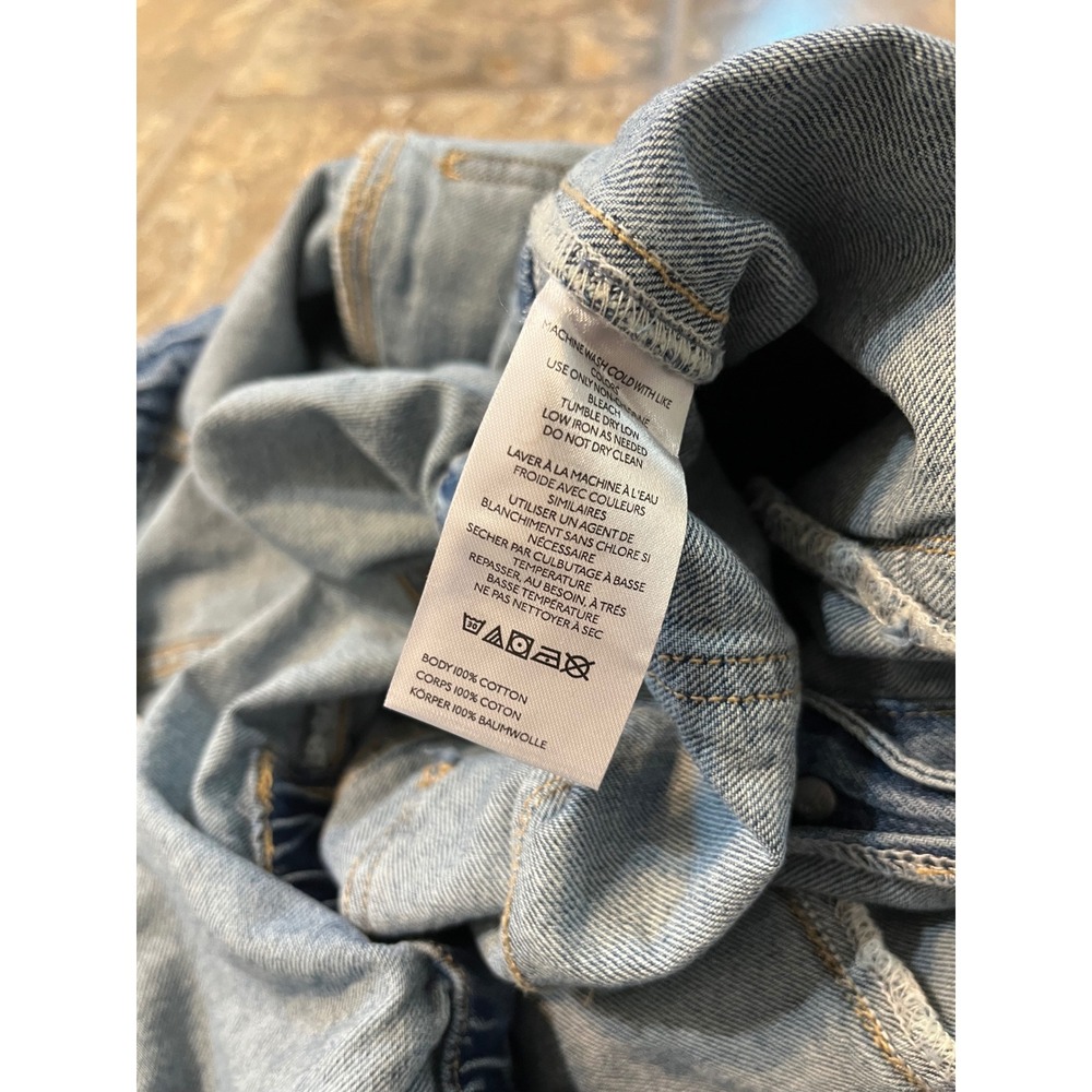 We The Free Marci Cuffed Shortalls Women S Blue New Denim Romper - Picture 6 of 9
